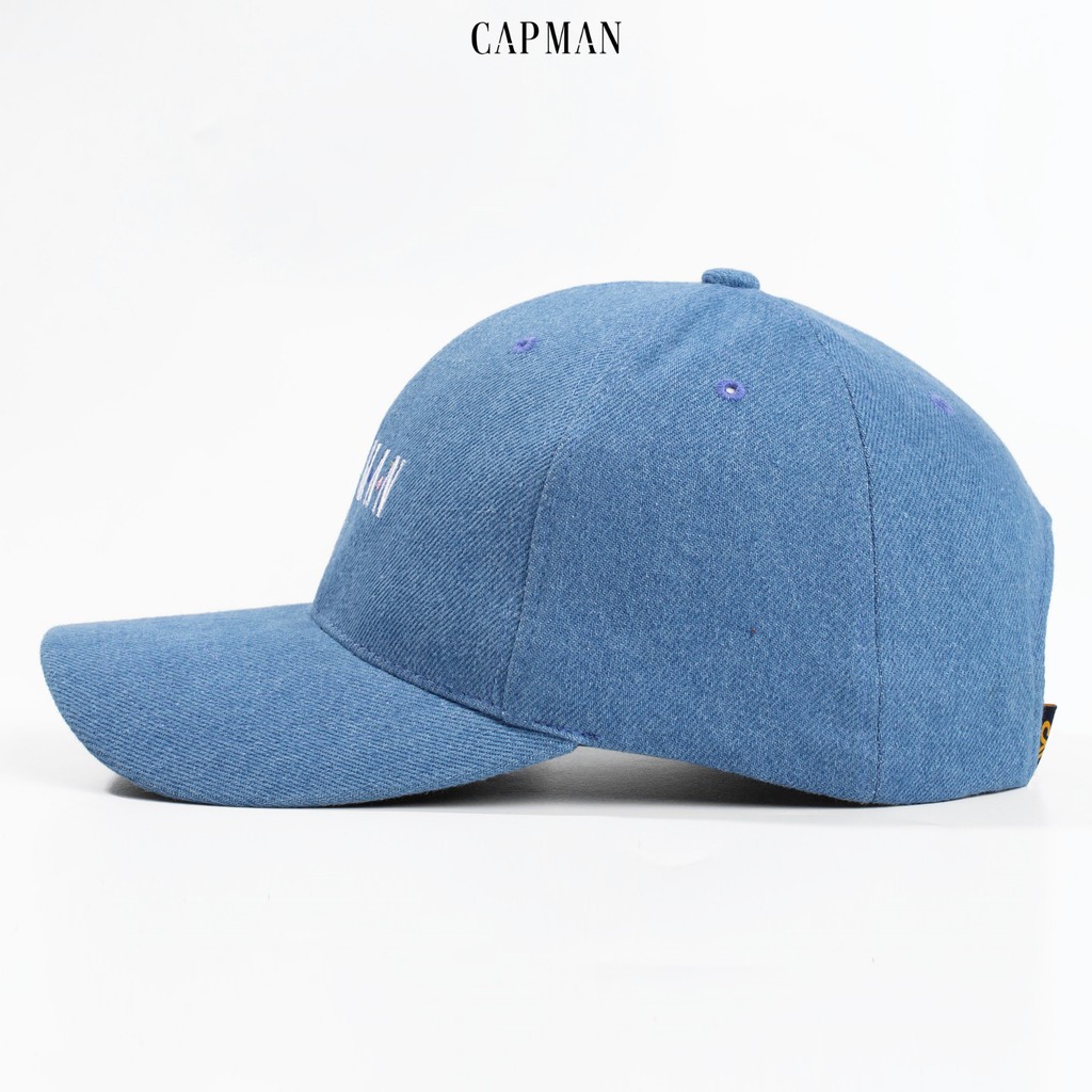 Mũ lưỡi trai CAPMAN chính hãng full box, nón kết nam thể thao jean CM118 màu xanh