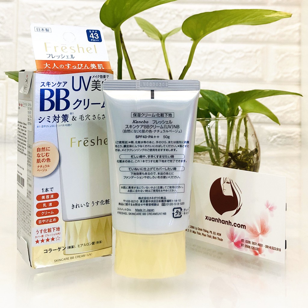 BB Cream Kanebo Freshel White C Mineral UV, khoáng chất lành tính, beige sáng tự nhiên | BigBuy360 - bigbuy360.vn