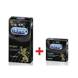 Bộ 1 hộp bao cao su durex kingtex p + 1 hộp bao cao su kingtex