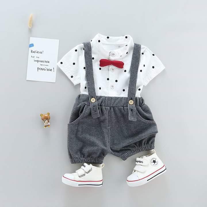 Yếm Chấm Bi Bé Trai  Sang Chảnh Bảnh Bao cho bé 1-4 tuổi- Shubishop.vn .