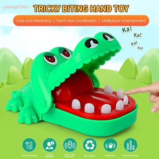 Đồ chơi cá sấu nhấn răng bằng ngón tay mini vui nhộn