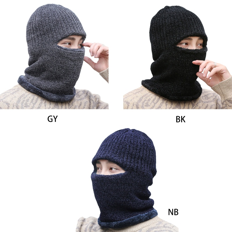 Mũ beanie Kết Hợp Khăn Choàng Cổ 2 Trong 1 Giữ Ấm Mùa Đông
