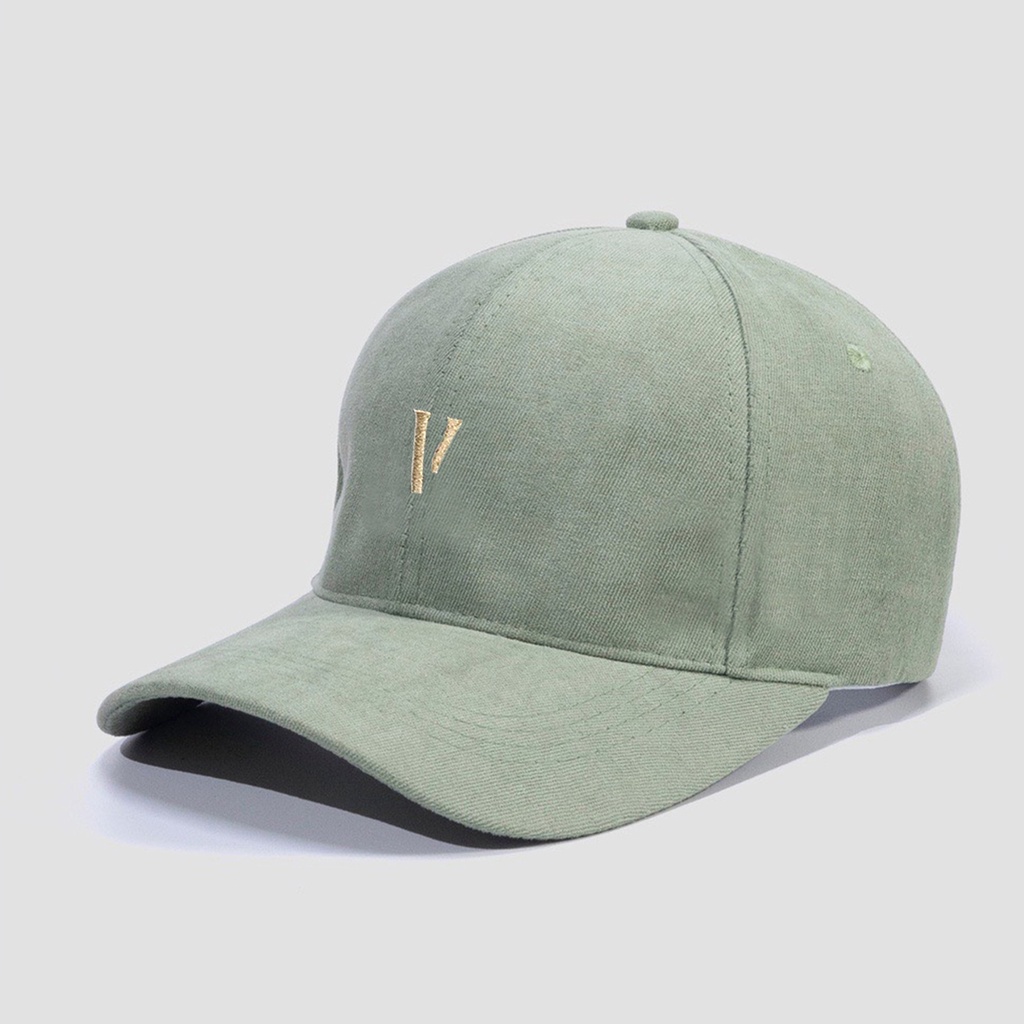 Mũ Lưỡi Trai Nón Kết Nhung Kaki Cao Cấp Thêu Chữ V 413 Phong Cách Ulzzang Form Unisex Nam Nữ - Hazo