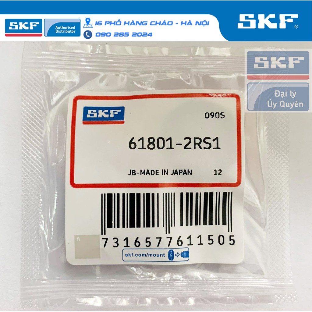 VÒNG BI SKF 61801-2RS1 Chính Hãng