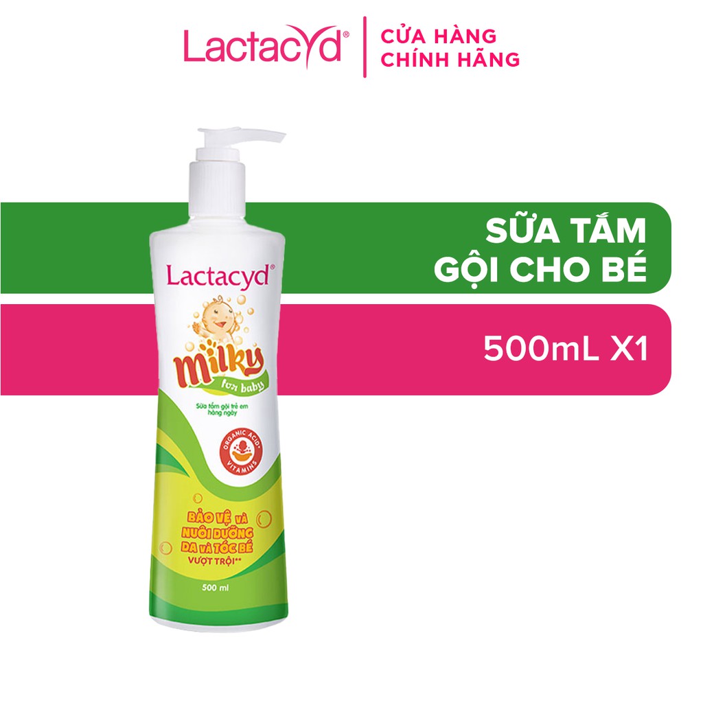 Sữa Tắm Gội Trẻ Em Lactacyd Milky Bảo Vệ