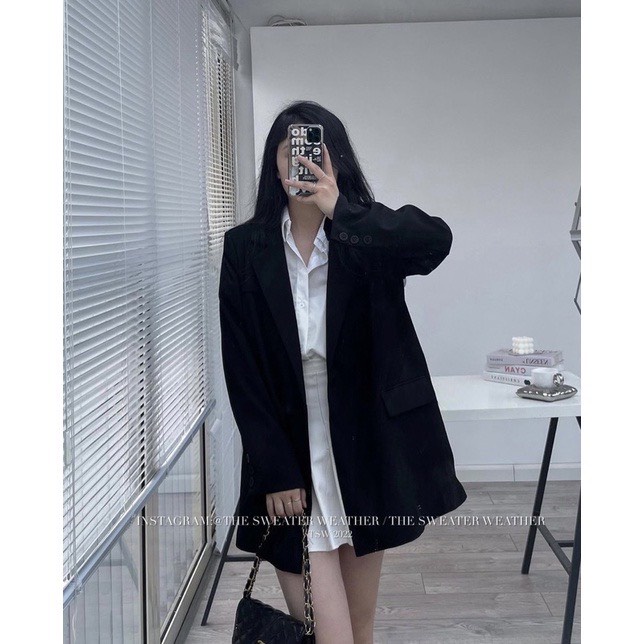 Balzer dài tay 1 lớp có độn vai túi nắp 5 màu xinh dễ phối đồ