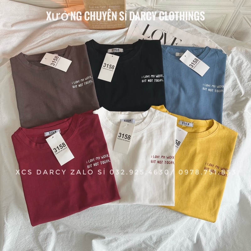 áo thun 3158 ✨ FREESHIP ✨ I love my work áo thun basic unisex nam nữ
