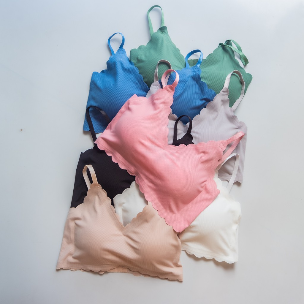 Áo Ngực Su 2 Dây Cài Sau Gân Tăm Chất Mát Lịm Quyến Rũ DAN L&amp;U 2035