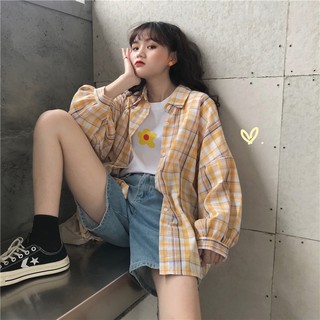 Áo Sơ Mi Ca Rô Thời Trang Nữ xj