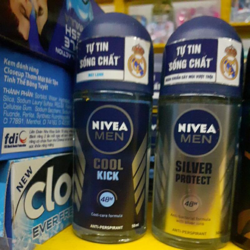 lăn khử mùi Nivea men cool kick 48h 50ml