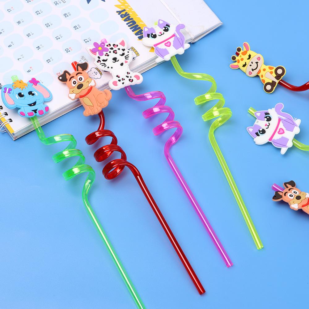 1 Ống Hút Nhựa Có Thể Tái Sử Dụng Trang Trí Tiệc Sinh Nhật Cho Bé