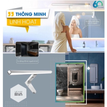 Đèn LED chiếu gương cảm biến Rạng Đông G04 PIR 8W [CHÍNH HÃNG]