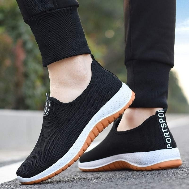 Summer Beef Tendon Bottom Old Beijing Cloth Shoes Men's Anti-Slip Wear Casual Shoes Breathable Driving Shoes Korean Vers