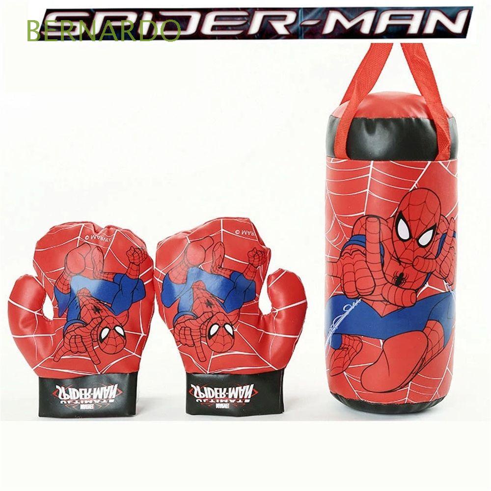 Bộ găng tay và bao cát mini hình người nhện dùng tập boxing/ thể thao ngoài trời cho bé tiện dụng