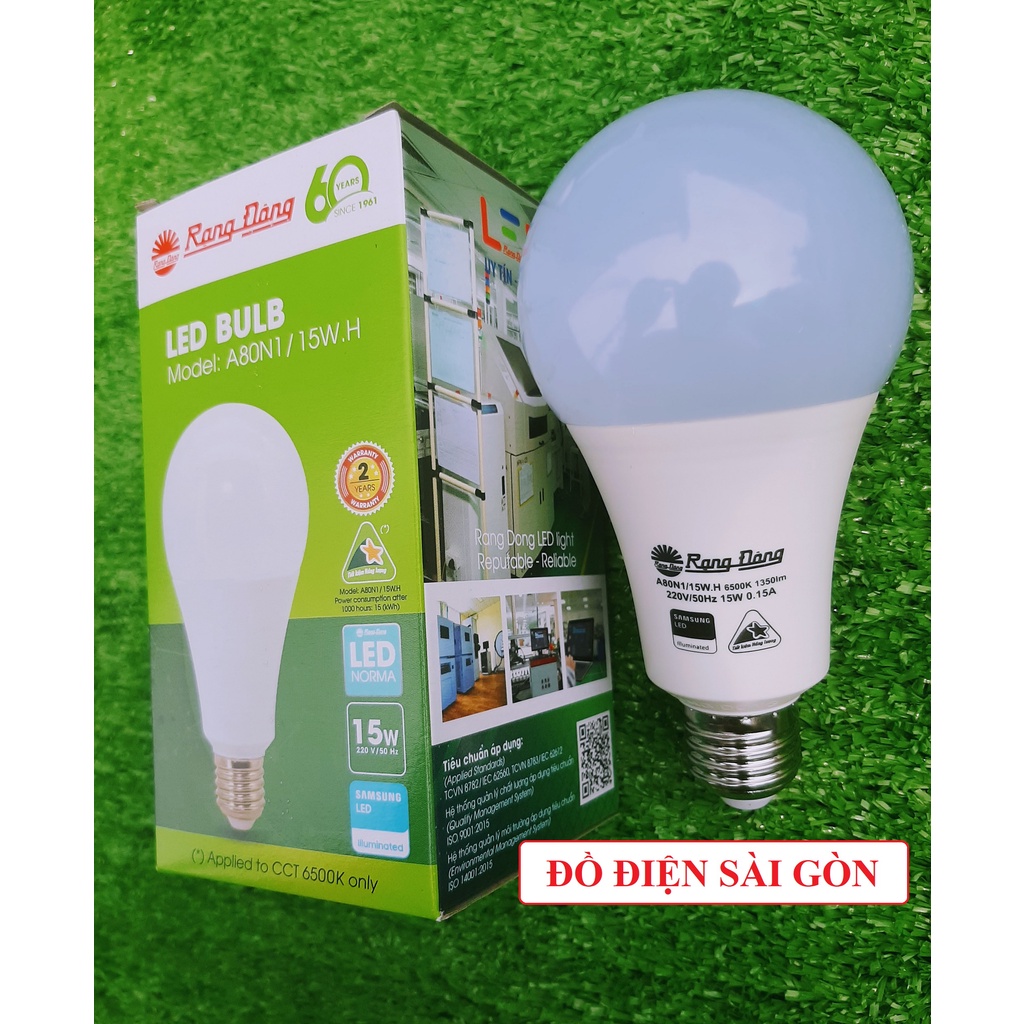 Bóng Đèn Led Buld 15W Tròn Rạng Đông Chính Hãng Bảo Hành 24 Tháng