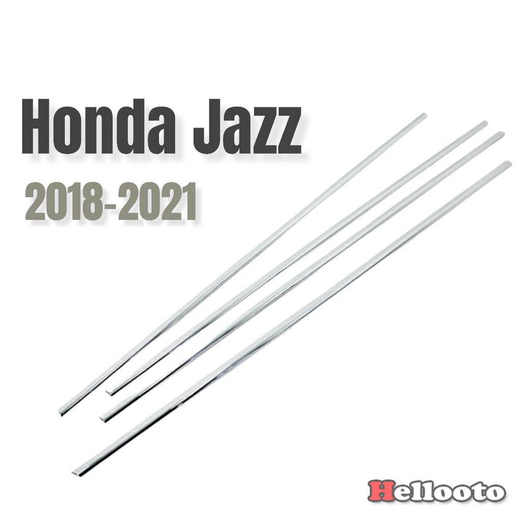 Nẹp Chân Kính Inox Cho Xe Honda Jazz 2018 đến 2021