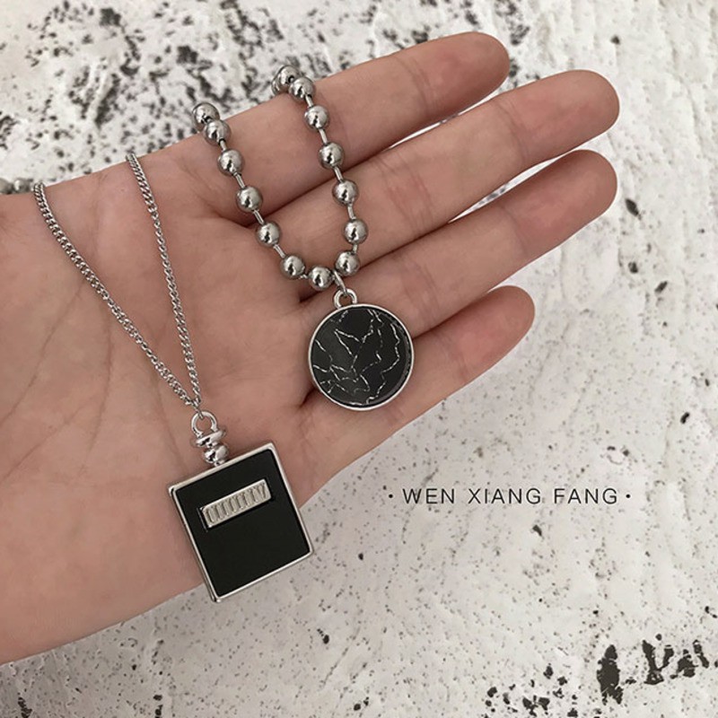 Dây Chuyền Hai Lớp Phong Cách Hip Hop Đường Phố Cá Tính