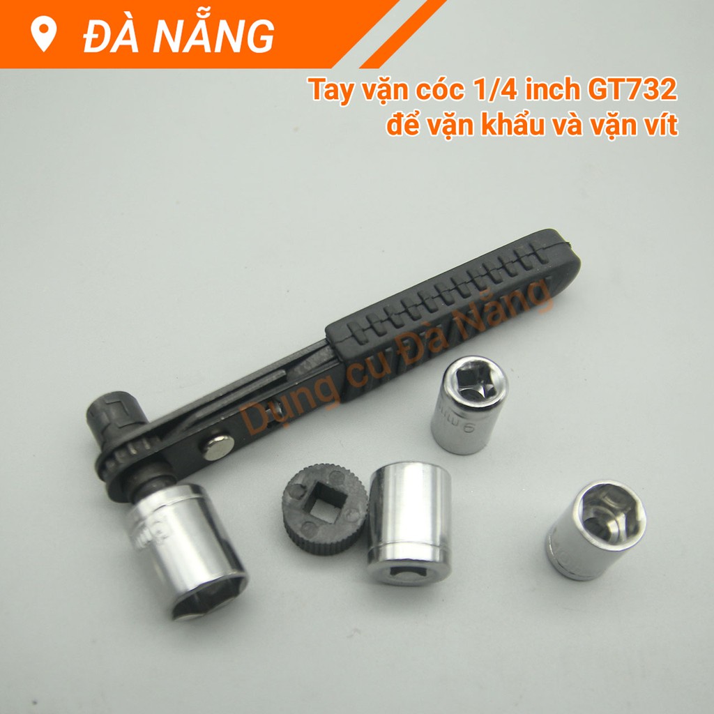 Tay vặn cóc 1/4inch vặn đầu khẩu và vặn vít