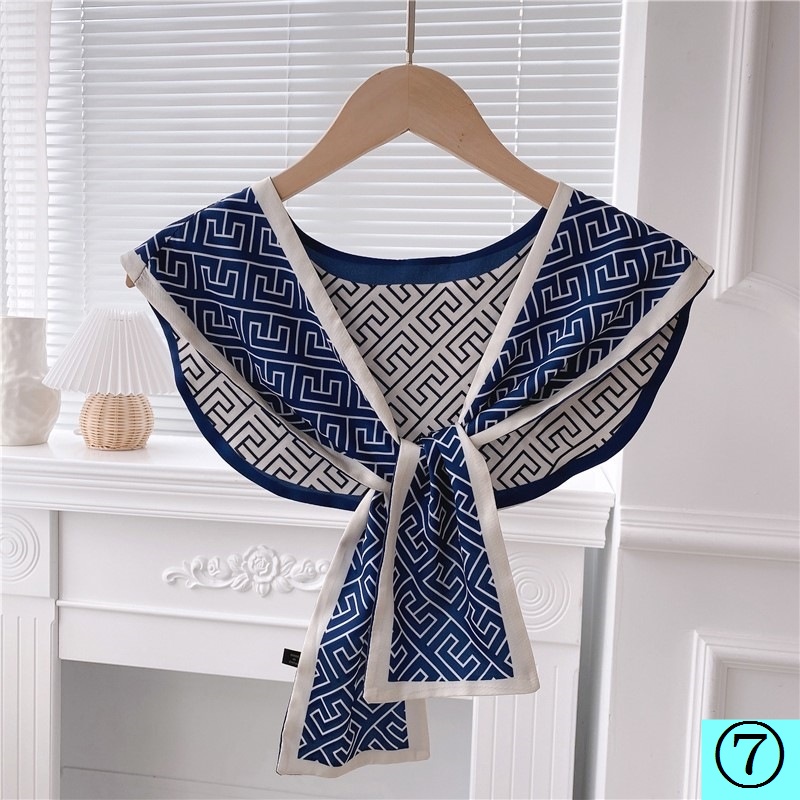 Áo Choàng Cổ Bằng Lụa Lạnh Thắt Nút Bảo Vệ Cổ Chống Nắng Phong Cách Hàn Quốc Thời Trang Xuân Hè Cho Nữ