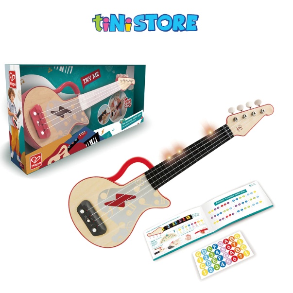 tiNiStore-Đồ chơi đánh đàn hape Ukulele màu đỏ TINITOY E0624