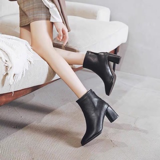 Bốt công sở nữ da mềm cao gót Xuất Sịn [Hàng Sẵn]