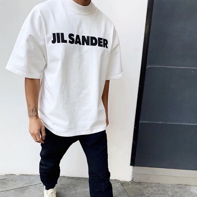 ⚡️[Best Quality] - Áo Tee Jil Sander Logo-Print Oversized T-shirt, Áo thun Oversize nam nữ