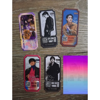Mini ticket vé răng cưa bts taekook v và jungkook