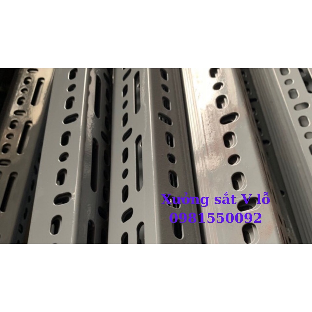 Sắt v lỗ 3x5cm ,sắt nắp kệ v lỗ,thanh sắt v lỗ,sắt v lỗ chữ L