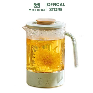 Ấm siêu tốc mini mokkom 500ml, bình đun nước siêu tốc thủy tinh mk-389