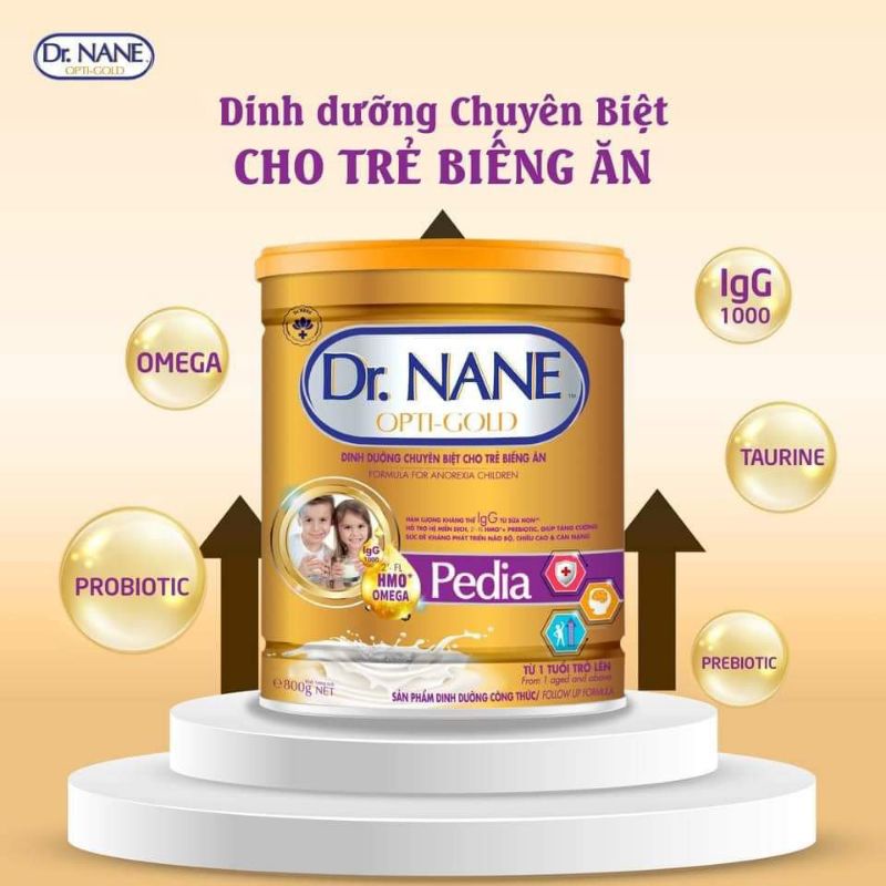 Sữa non Dr.NANE Pedia Dinh dưỡng chuyên biệt cho trẻ biếng ăn , lon 800g