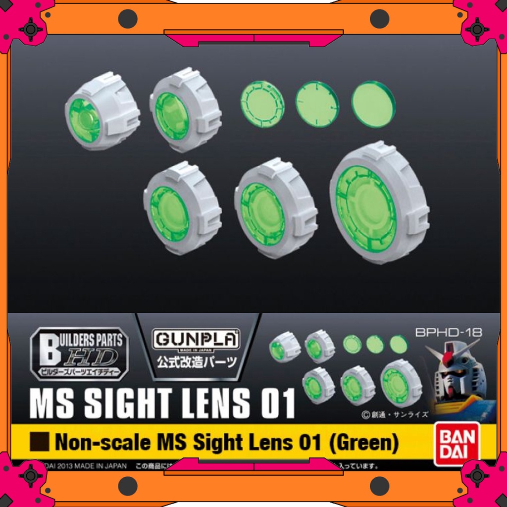 Mô hình lắp ráp Gundam Phụ kiện Builders Parts HD Sight Lens Green