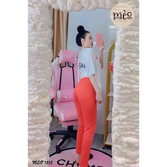 [Chuyên Sỉ] Bộ thun heo hồng quần legghing dài, vải cotton mềm mịn và quần co dãn dày dặn.