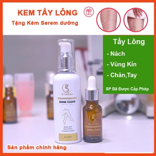 Kem Tẩy Lông Vùng Kín Shine Clean 120ml - Tặng Kèm Mỡ Trăn Triệt Lông