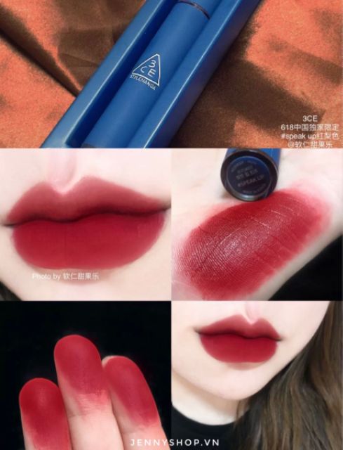 Son Kem Lì 3CE Velvet Lip Tint Vỏ Xanh Classic Blue