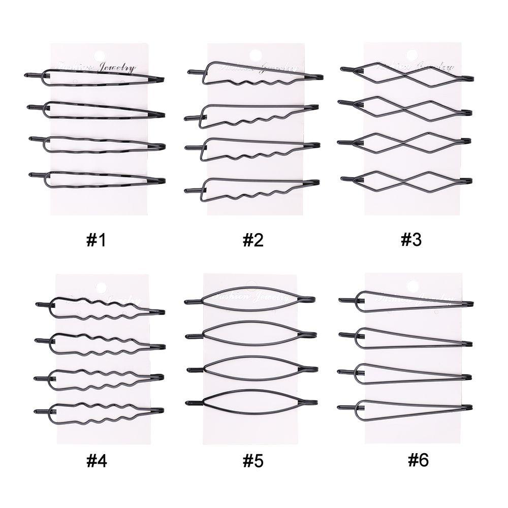 ROWANS 4Pcs/set Geometry Hair Clip Fashion Hair Accessories Metal Girls Hairgrips