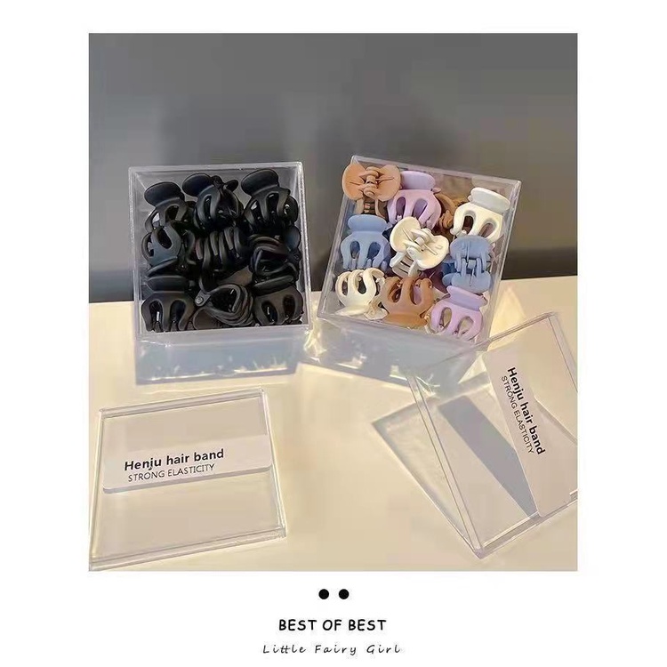 Set 8  Kẹp Tóc Màu Trơn Đáng Yêu Xinh Xắn Phong Cách Hàn Quốc Cho Các Bạn Nữ