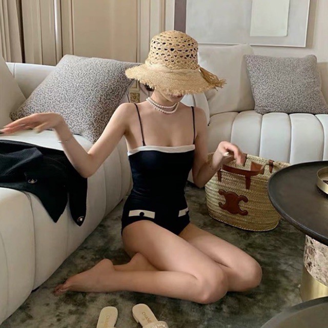 [ẢNH THẬT_SẴN] Bikini đồ bơi nữ 1 mảnh liền thân 2 dây Chanel | BigBuy360 - bigbuy360.vn