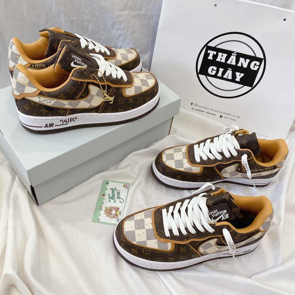 Giày Thể Thao Nam Nữ Kiên Forc XLV Màu Nâu Kem