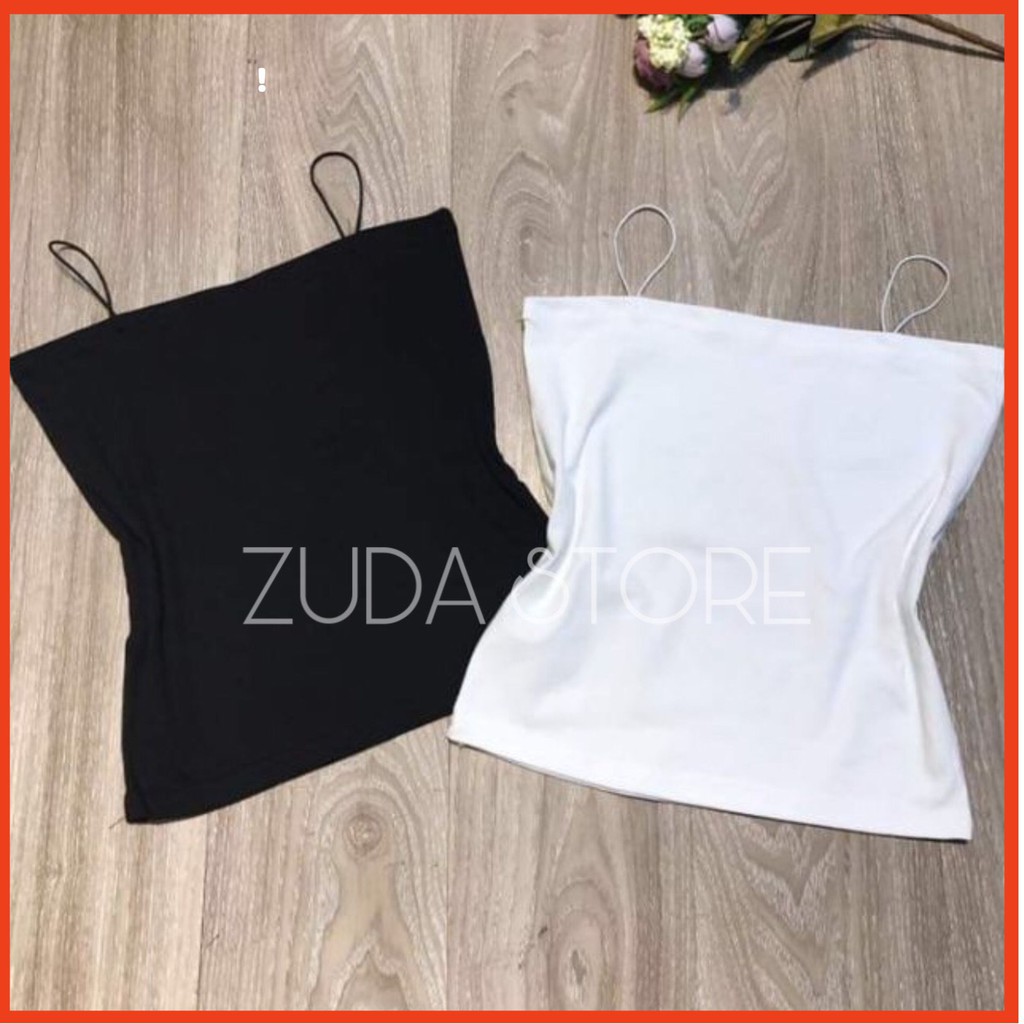 [HÀNG LOẠI 1]Áo 2 dây sợi bún thun gân đẹp 100% cotton đen trắng🌸Chất Mềm,Mịn ZUDASTORE | BigBuy360 - bigbuy360.vn