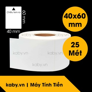 Giấy In Mã Vạch 40x60 mm - Decal Nhiệt 4x6 cm (Tem Đứng)