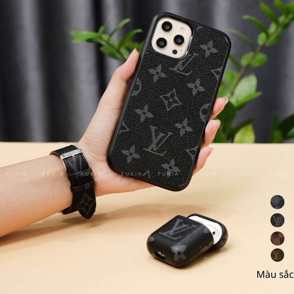 Ốp da thủ công IV viền đen dành cho IPhone 14/14Plus/14Pro/14Promax/13/13Pro/13Promax/12/12Pro/12Promax ODTC125