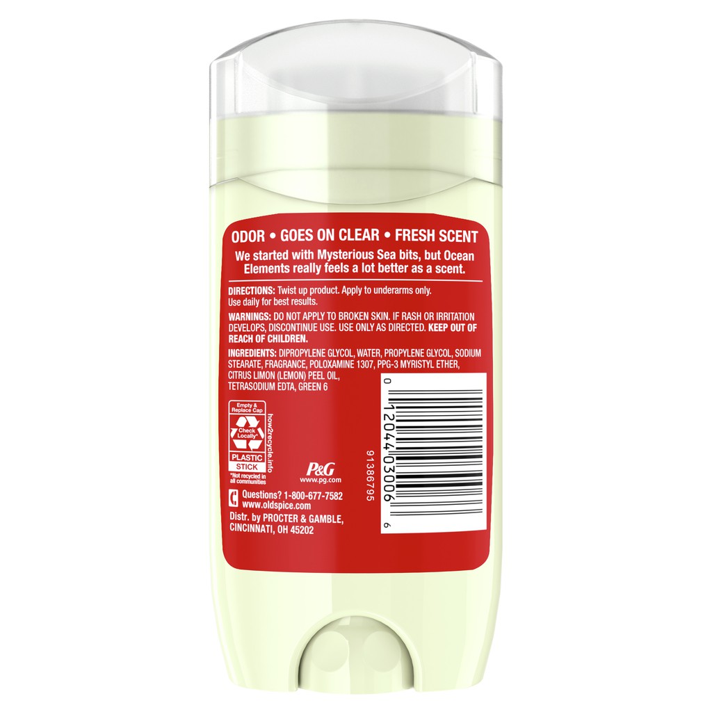 Lăn Sáp Khử Mùi Old Spice Deep Sea 85g (Sáp Xanh)