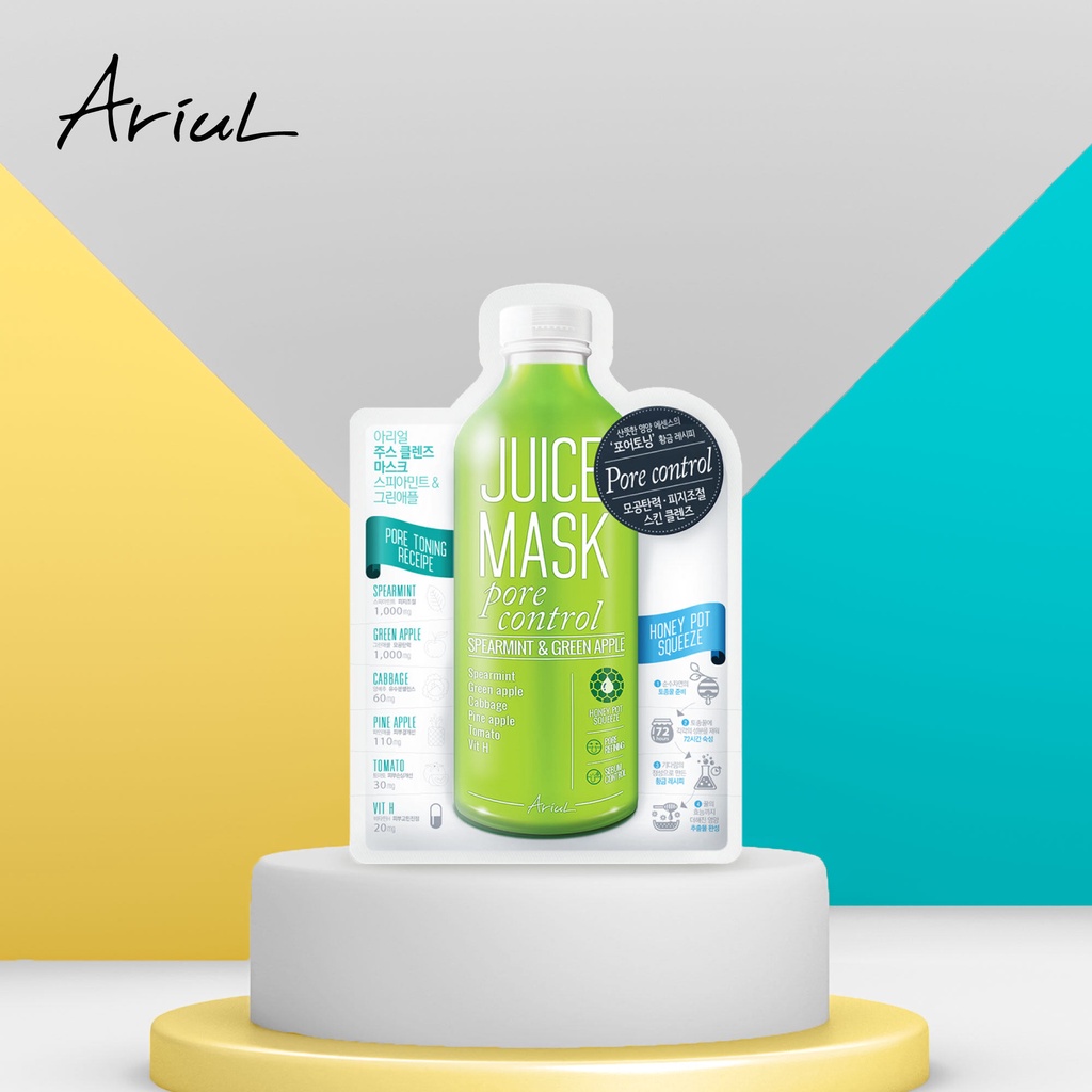 Mặt Nạ Ariul Juice Cleanse Làm Sạch Sâu Chiết Xuất Bạc Hà &amp; Táo Xanh 20ml