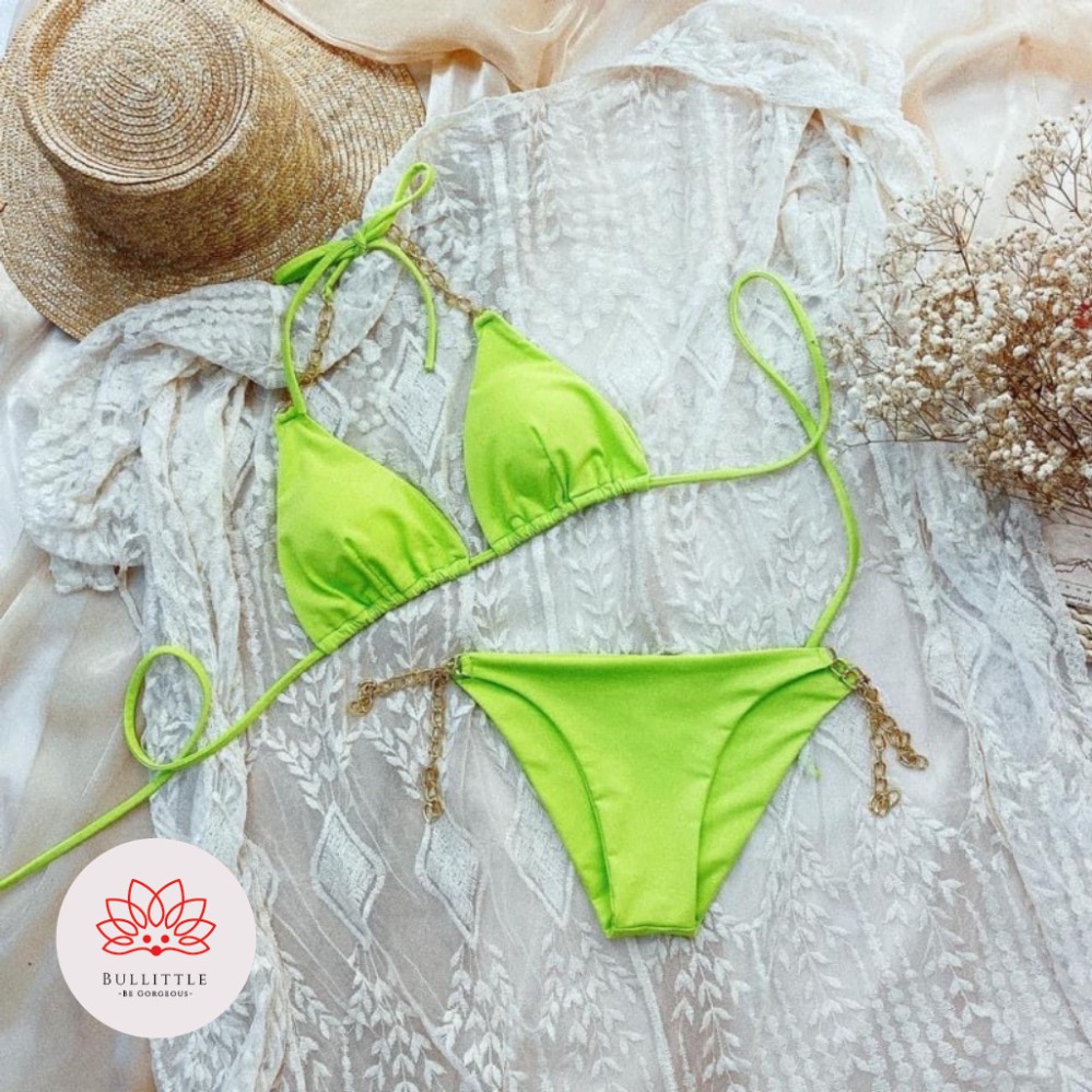[Có sẵn - Ảnh thật] Bikini tam giác phối dây xích sexy | BigBuy360 - bigbuy360.vn