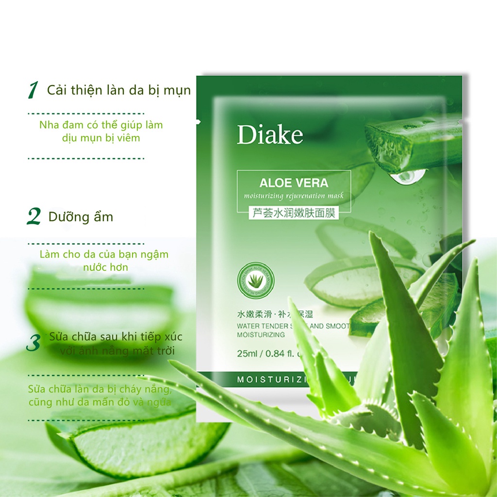 Mặt nạ Diake chứa nha đam dưỡng ẩm 25g | WebRaoVat - webraovat.net.vn
