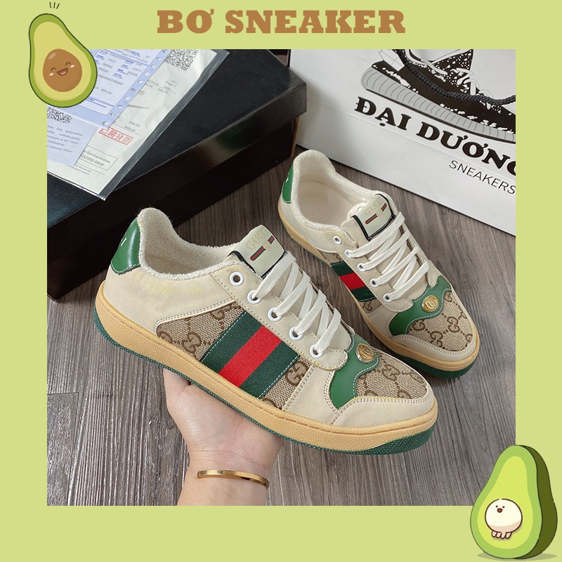 Giày Gucci Sơn Tùng, Giày GC ST Nam Nữ 2 Bản Xanh Hồng Thể Thao Thời Trang Hàng Đẹp Full Box