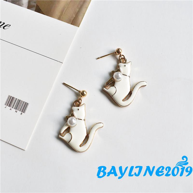 Đôi hoa tai hợp kim mạ vàng/ bạc thiết kế thời trang