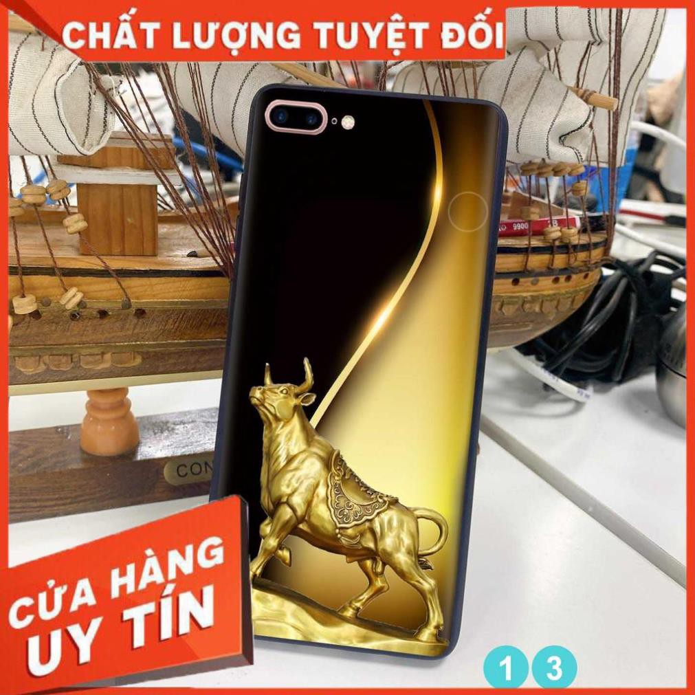 Ốp lưng in kính cường lực 3D đẹp sáng, sắc nét họa tiết hình rồng hổ mạnh mẽ cho máy Iphone 7 plus - Iphone 8 plus