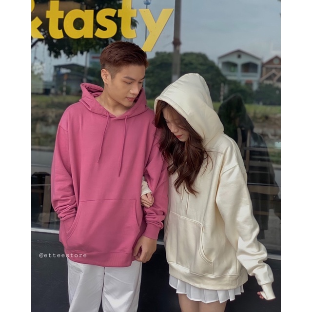 Áo hoodie ET.TEE vải nỉ lót lót da cá đủ màu freesize trơn Muah A1881 | BigBuy360 - bigbuy360.vn