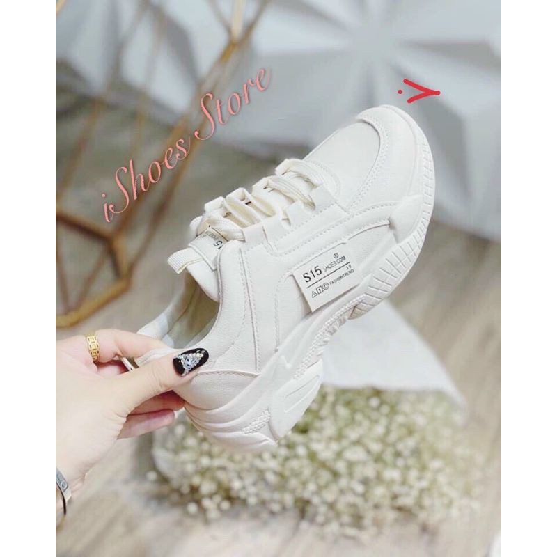 [HÀNG LOẠI 1]Giày thể thao màu trắng s15 _ da mềm êm thời trang nữ trẻ trung